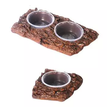 Reptile Food Water Bowl Reptiles Drinking Watering Bowl Amphibians Feeding Feeder Dish for Leopard Gecko Spiders Turtle Snake