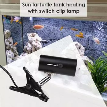 Reptile Lamp Base Clip-on Lamp Holder Bulb Thermometer Hygrometer Turtle Tortoises Lizard Sunlight Basking Heat Light