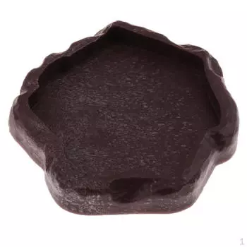 Рептилия Черепаха Геккон Кормушка Еда Вода Смола Блюдо Коричневый S