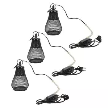 Рептилия Тепло Лампа Защитный Железный Противоожоговый Абажур Для Рептилий Ящериц Змей Цыплят US Plug