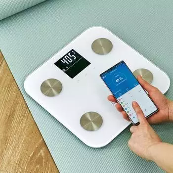 Requip Smart 4-pole body composition InBody scale (separate app linkage function, 6mm tempered glass) Smart 4 pole body composition scale