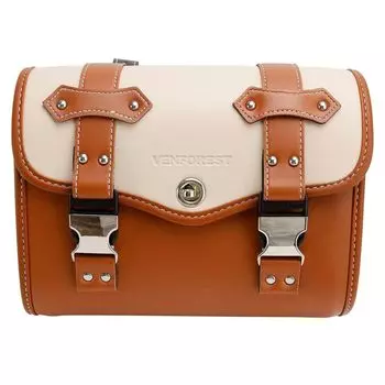 RERACO Bike Bag Side Bag Touring Bag Saddle Bag Large Capacity Scooter Retro Bike Storage Bike Bag (Brown)