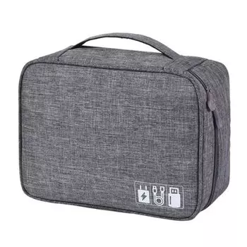RERACO Gadget Pouch Большая емкость Водонепроницаемый накопитель энергии Компьютерная периферия Чехол 3 слоя Зарядный кабель ПК Сумка для путешествий Легкий (Светло-серый)