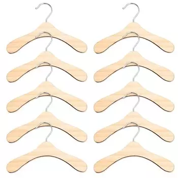 RERACO Pet Hanger Dog Clothes Hanger for Pets Wooden Set of 10 Cats Stylish Cute Small Dog Clothes Dog (M)