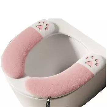 RERACO Toilet Seat Cat Toilet Cat Warm Water Wash Toilet Cat Toilet Toilet Seat Cat Lover Goods Cover, Seat, Pattern, Washable, Non-slip O-type,