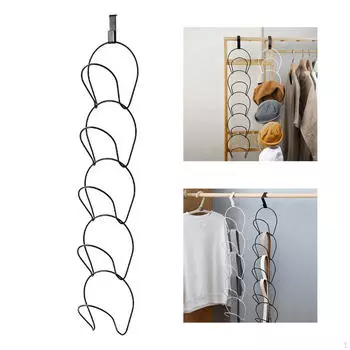 Решение для хранения кепок и аксессуаров, устанавливаемое на дверь чёрный