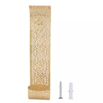 Решение для стеллажа настенный подсвечник золотой полый резной изысканные детали металлическая настенная свеча