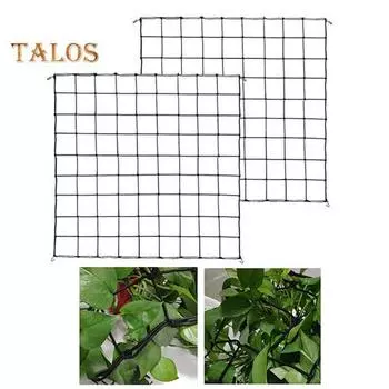 Решетчатая сетка Scrog Net с 4 крючками Простая установка Огуречная садоводство Садоводство Сверхмощная сетка для растений S