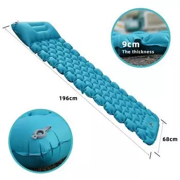 Решетчатый воздушный коврик на 1 человека, надувной коврик для кемпинга, уличного спального коврика, 40D ТПУ, надувной матрас для ног, сверхлегкая подушка, палатка, автоматический надувной подголовник для путешествий