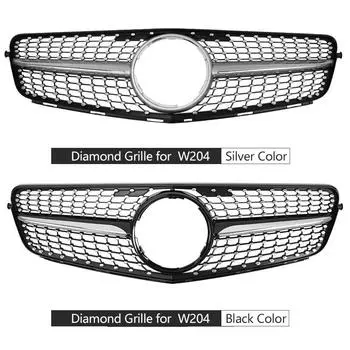 Решетка Diamond для Mercedes Benz W204 Silver Black решетка для Benz C CLASS 2008-2014 гг. серебряный