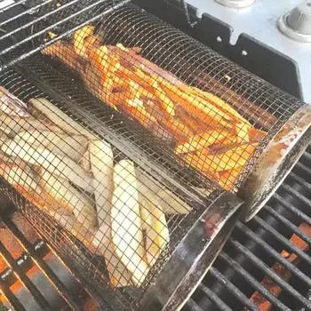 Решетка для барбекю из нержавеющей стали с антипригарным покрытием, жаропрочная, для духовки, для гриля L