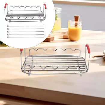 Решетка для фритюрницы, Решетка для барбекю, Нелипкая, Воздушные аксессуары, Решетка для барбекю для фритюрницы, Противень для выпечки шампуров