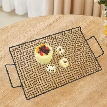 Решетка для гриля, прямоугольная, переносная, охлаждающая стойка для торта, металлический аксессуар для приготовления пищи на вечеринке