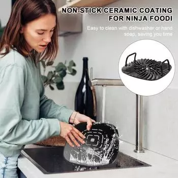 Решетка для гриля Защитный экран от брызг Антипригарное керамическое покрытие Равномерный нагрев Мелкая сетка легко очищается