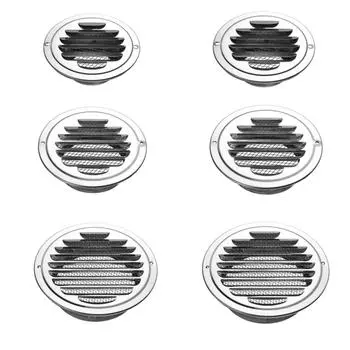 Решетка для вентиляции наружной стены из нержавеющей стали, круглые воздуховоды, вентиляционные решетки 75/80/100/120/150/160/180/200 мм, воздуховод