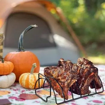 Решетка для жарки индейки Решетка для копченых ребрышек на гриле для безопасной духовки