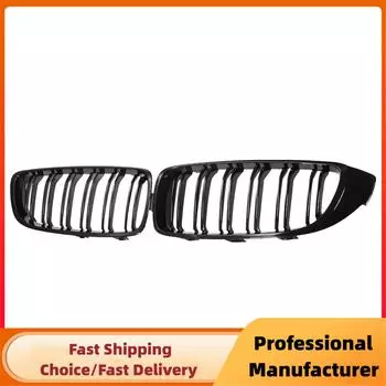 Решетка переднего бампера автомобиля для BMW 4 серии F32 F33 F36 M3 F80 M4 F82 F83 425i 430i 440i 435i 2013-2020 1 пара глянцевая черная решетка