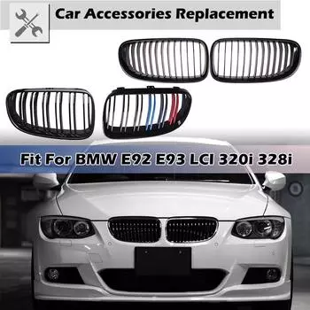 Решетка переднего бампера для почек, подходит для BMW E92 E93 LCI 320i 328i 335i 2010-2014, замена автомобильных аксессуаров