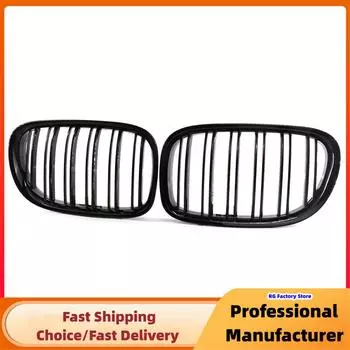 Решетка радиатора переднего бампера для BMW F01 F02 F03 F04 740i 750i 760Li 4 двери 2009-2015 двойные планки глянцевые черные гоночные решетки