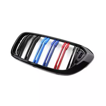 Решетки для BMW 6-Series GT G32, передняя решетка автомобиля, капот, M, глянцевый черный гоночный гриль, двойные планки, грили из АБС-пластика All Black