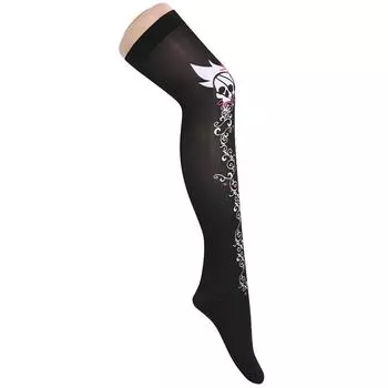 Решетки на окна череп носки на Хэллоуин, женские чулки с рисунком черепа маскарад, жаккардовые чулки на Хэллоуин One size
