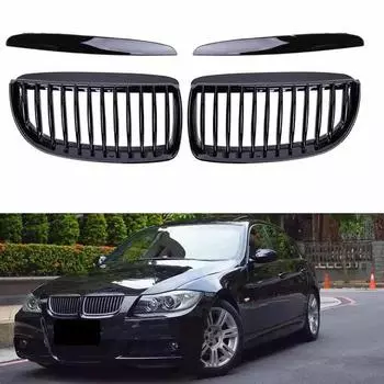 Решетки переднего бампера автомобиля для BMW E90 E91 3 серии 323I 328I 335I 330I 325I 05-08 ABS Pulleco решетка гоночная решетка глянцево-черный