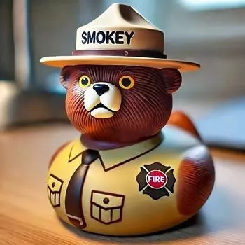 Resin Animal Sculpture Cute Miniatures Figurine Crafts Bear Duck Statue Ornament Home жёлтый