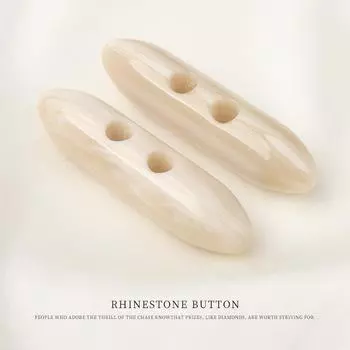 Resin Beige Pattern Olive Buckle Coat Trench Coat Button Down Jacket Cotton Coat Horn Pair Buckle Buckle Accessories 6Cm rice coffee