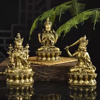 Resin Crafts Buddha Statue Carved Buddha Model Creative Sitting Buddha Ornaments Church style 5