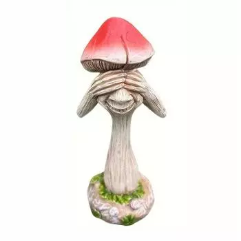 Resin Crafts Mushroom Toy Ornament Funny Mushroom Sculpture For Garden Courtyard Decor