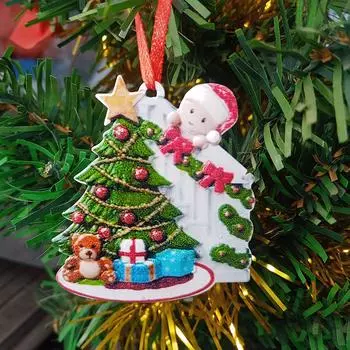 Подвеска из смолы с фамильными благословениями, рождественскими украшениями в виде елки One Size