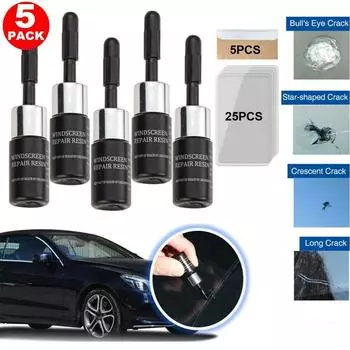 Resin Glass Repair Fluid Crack Tool Kit 3ML DIY 5 Pack Automotive Car New
