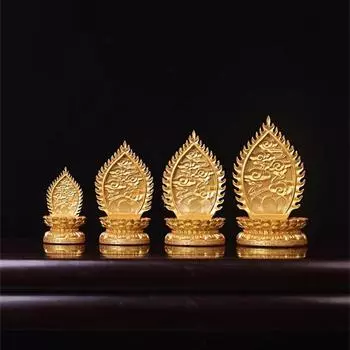 Resin gold base Backlight of Guanyin Bodhisattva Buddha statue Lotus platform raised base Home furnishings