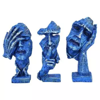 Resin Human Face With Hand On His Mouth Showpiece With Base For Home Decor | Decorative Items For Room | Home Decoration Items Latest