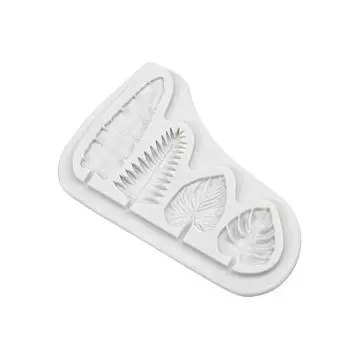 Resin Mold Leaf Fondant Mould Cake Topper Decorating Mould Fern Monstera Palm Leavies Shape Long Leaf Silicone Mold Baking 10245