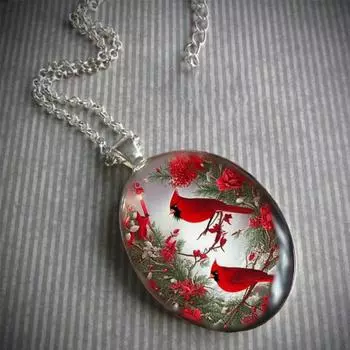 resin pendant chain necklace 1 piece bird oval shape magpie popular creative Unique серебряный