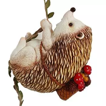 Resin Simulation Hedgehog Pendant Handmade Landscape Animals Decoration Home Decoration Hedgehog