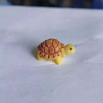 Resin Small Cartoon Turtle Miniature Diy Garden Decor For Home And Office Use Yellow Turtle