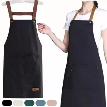 Resistant Dirt Apron Household Cooking Chef Work Apron Waterproof Oil Resistant Kitchen Apron Work Clothes Kitchen Accessories зелёный