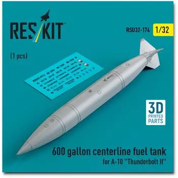 Reskit 600 галлонов расширительный бак 3D принтера смоляной набор 1/32 A-10 RSKU32-0174 (Самолет)