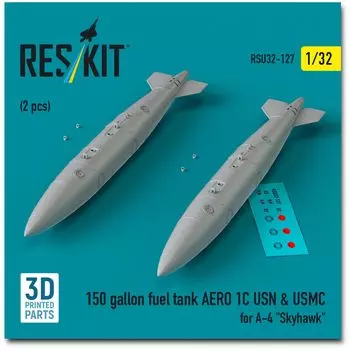 Reskit AERO 1C 150 галлонов бак 3D принтера смола комплект 1/32 (для A-4 Skyhawk) (2 куска) РСКУ32-0127 (Самолет)
