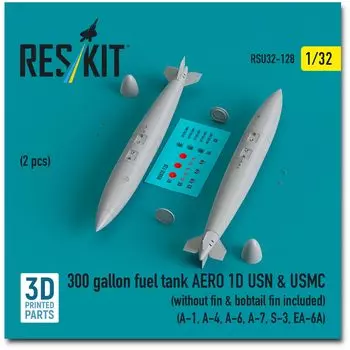 Reskit AERO 1D 300 галлонов бак US 3D принтер смола комплект 1/32 (для ВМС/Корпуса морской пехоты) (2 куска) РСКУ32-0128 (Самолет)