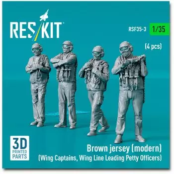 Reskit Aircraft Carrier Aviation Mechanic Aircraft Maintenance Chief 3D Printer Resin Kit 1/35 (4 pieces) RSKF35-0003 (Airplane)