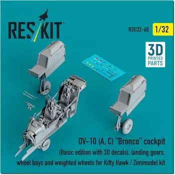 Reskit Декали интерьера кабины Набор шасси Kitty Пластиковые детали модели 1/32 OV-10A/C с 3D и (для Ястреба) RSKU32-0060 (Самолет)