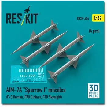 Reskit Missile 3D printer resin kit 1/32 AIM-7A Sparrow I (4 pieces) RSK32-0454 (Airplane)
