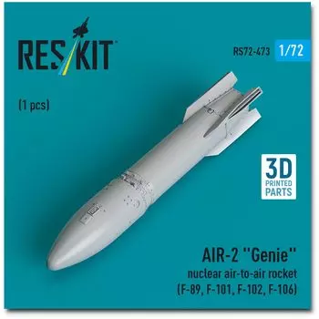 Reskit Nuclear Rocket 3D Printer Resin Kit 1/72 AIR-2 Genie Air-to-Air RSK72-0473 (Airplane)