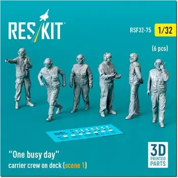 Reskit Палубная команда авианосца Занятый день 1 Набор смолы 1/32 6 деталей RSKF32-0075 (человек)
