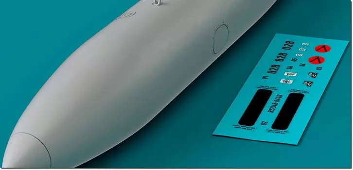 Reskit Расширительный бак на 480 галлонов пластиковые детали модели 1/48 F/A-18 E/F/G FPU-11 RSKU48-0410