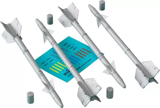 Reskit Sidewinder Missile 4 Pieces Plastic Model Parts 1/32 AIM-9E RSK32-0479