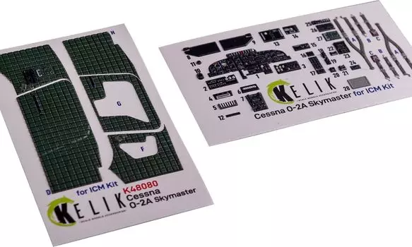 Reskit Skymaster Interior 3D Decal Green Type Пластиковая модель Decal RSKK48081 1/48 O-2A (для ИКМ)